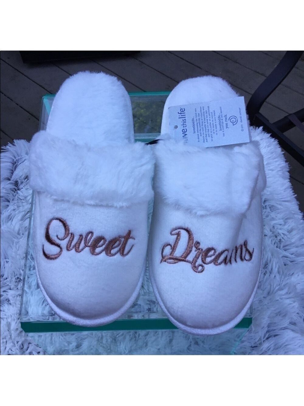Love this life Sweet dreams Slippers size 5/6